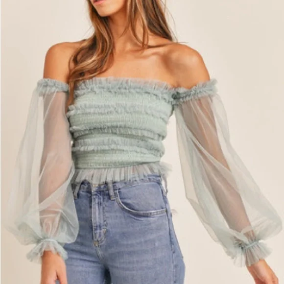 Mable Ruffle Crop Top - Picture 3 of 5